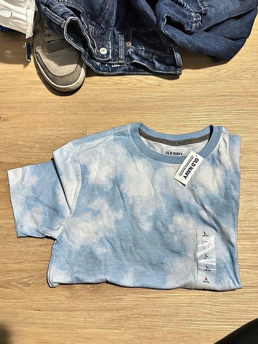 MAYORAL Tie-Dye Crop Top in Blue & White